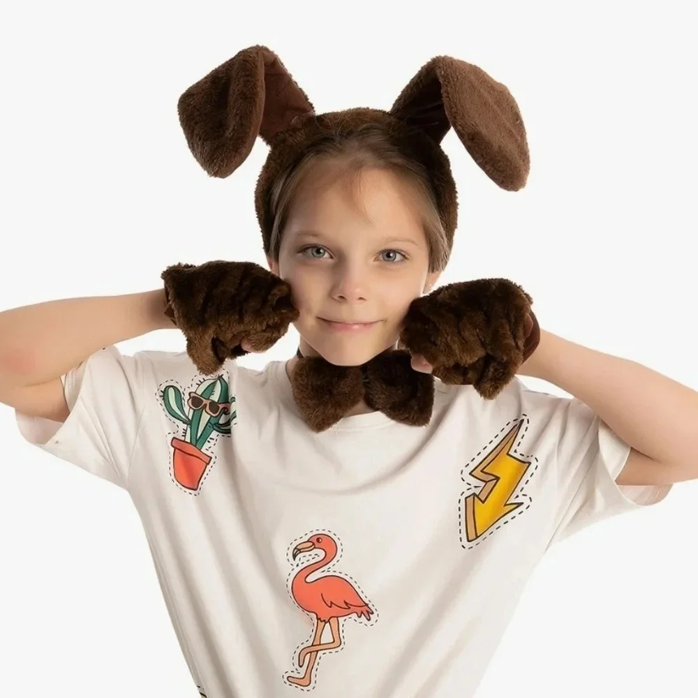 Dog Puppy Halloween Costume Ears Tail Paws Accessories